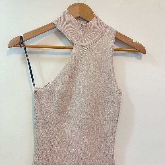 CUSHNIE One Shoulder Mock Neck Pencil Dress in size XS - Picture 5 of 11